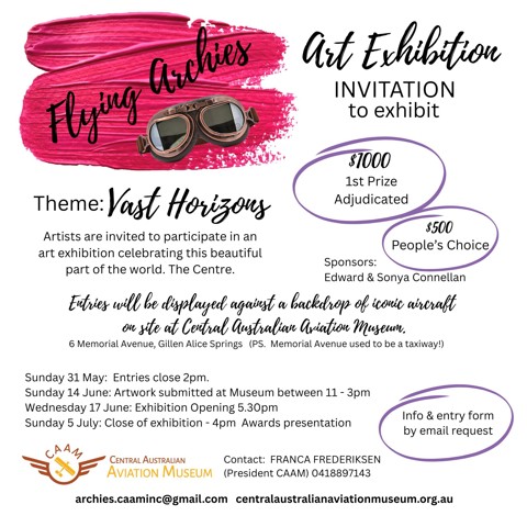 Flying Archies Artists Invitation 2026 2